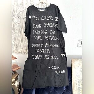 Magnolia Pearl Cotton Black and White Story Dress Oscar Wilde OS Worn 2/3 x